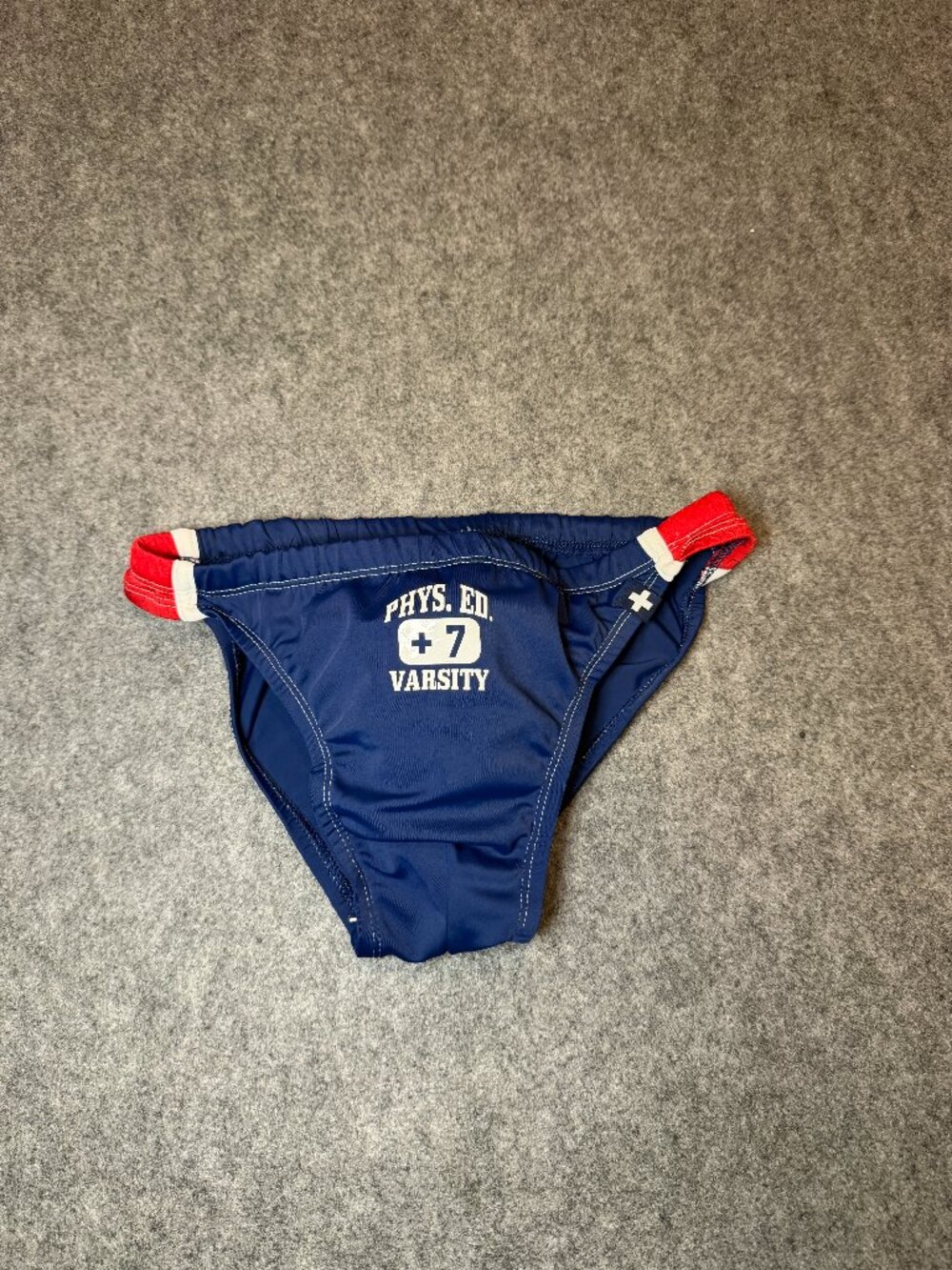 Andrew Christian Phys Ed +7 Varsity Swim Bikini Navy XS/S